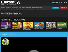 Tablet Screenshot of kids.thirteen.org